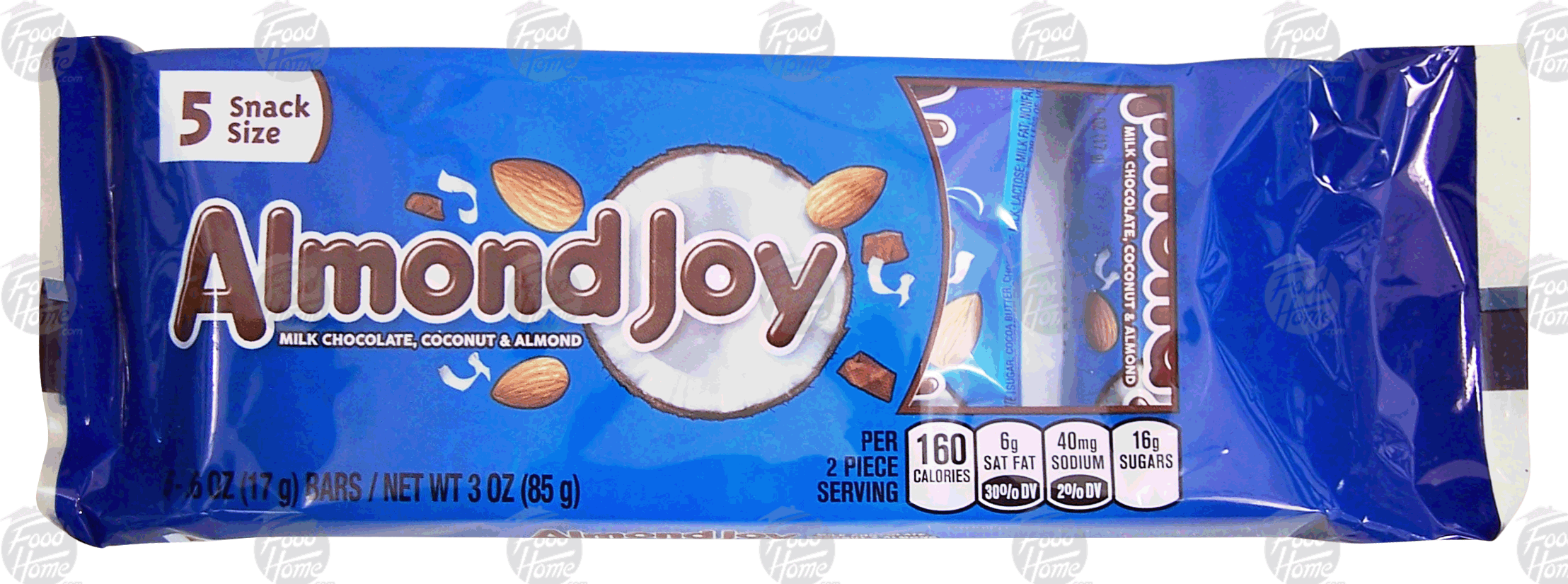 Peter Paul Almond Joy milk chocolate, coconut & almond mini candy bars, 5 ct Full-Size Picture